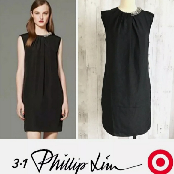 PHILLIP LIM EMBELLISHED COLLAR SHEATH DRESS SZ SM - Picture 1 of 6